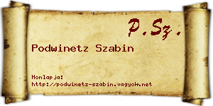 Podwinetz Szabin névjegykártya